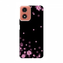Чехол для Motorola MOTO G04 - с принтом (Дизайнерские) (AlphaPrint) Розовое цветение - купить на Floy.com.ua