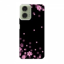 Чехол для Motorola MOTO G24 - с принтом (Дизайнерские) (AlphaPrint) Розовое цветение - купить на Floy.com.ua
