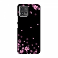 Чехол для Motorola MOTO G72 - с принтом (Дизайнерские) (AlphaPrint) Розовое цветение - купить на Floy.com.ua