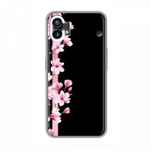 Чехол для Nothing Phone 1 - с принтом (Дизайнерские) (AlphaPrint) Розы на черном - купить на Floy.com.ua