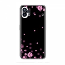 Чехол для Nothing Phone 1 - с принтом (Дизайнерские) (AlphaPrint) Розовое цветение - купить на Floy.com.ua
