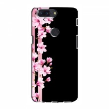 Чехол для OnePlus 5T - с принтом (Дизайнерские) (AlphaPrint) Розы на черном - купить на Floy.com.ua
