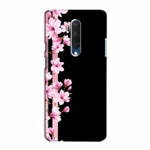 Чехол для OnePlus 7T Pro - с принтом (Дизайнерские) (AlphaPrint) Розы на черном - купить на Floy.com.ua