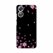 Чехол для OPPO A17 - с принтом (Дизайнерские) (AlphaPrint) Розовое цветение - купить на Floy.com.ua