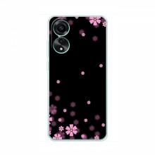 Чехол для OPPO A58 (4G) - с принтом (Дизайнерские) (AlphaPrint) Розовое цветение - купить на Floy.com.ua