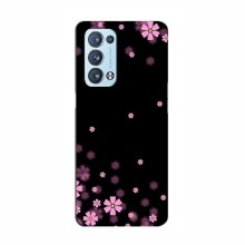 Чехол для OPPO Reno 6 Pro (5G) - с принтом (Дизайнерские) (AlphaPrint) Розовое цветение - купить на Floy.com.ua