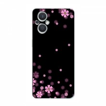 Чехол для OPPO Reno 7 Lite (5G) - с принтом (Дизайнерские) (AlphaPrint) Розовое цветение - купить на Floy.com.ua