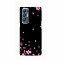 Чехол для OPPO Reno5 Pro Plus (5G) - с принтом (Дизайнерские) (AlphaPrint) Розовое цветение - купить на Floy.com.ua