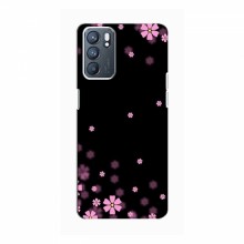 Чехол для OPPO Reno6 (4G) - с принтом (Дизайнерские) (AlphaPrint) Розовое цветение - купить на Floy.com.ua