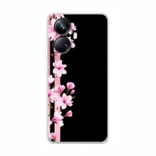 Чехол для RealMe 10 Pro Plus (5G) - с принтом (Дизайнерские) (AlphaPrint) Розы на черном - купить на Floy.com.ua