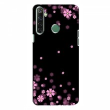 Чехол для RealMe 6i - с принтом (Дизайнерские) (AlphaPrint) Розовое цветение - купить на Floy.com.ua