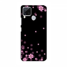 Чехол для RealMe C15 - с принтом (Дизайнерские) (AlphaPrint) Розовое цветение - купить на Floy.com.ua
