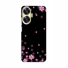 Чехол для RealMe C55 - с принтом (Дизайнерские) (AlphaPrint) Розовое цветение - купить на Floy.com.ua