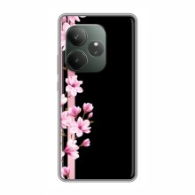 Чехол для RealMe GT 6 - с принтом (Дизайнерские) (AlphaPrint) Розы на черном - купить на Floy.com.ua