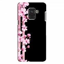 Чехол для Samsung A8, A8 2018, A530F - с принтом (Дизайнерские) (AlphaPrint) Розы на черном - купить на Floy.com.ua