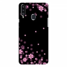Чехол для Samsung Galaxy A20s (A207) - с принтом (Дизайнерские) (AlphaPrint) Розовое цветение - купить на Floy.com.ua