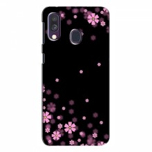 Чехол для Samsung Galaxy A40 2019 (A405F) - с принтом (Дизайнерские) (AlphaPrint) Розовое цветение - купить на Floy.com.ua
