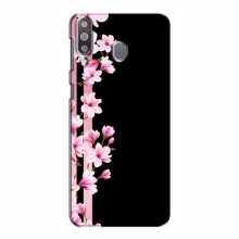 Чехол для Samsung Galaxy M30 - с принтом (Дизайнерские) (AlphaPrint) Розы на черном - купить на Floy.com.ua