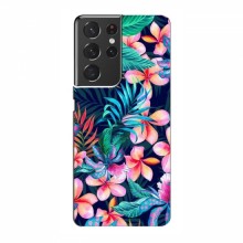 Чехол для Samsung Galaxy S21 Ultra - с принтом (Дизайнерские) (AlphaPrint) Яркие Цветы - купить на Floy.com.ua