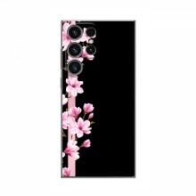 Чехол для Samsung Galaxy S23 Ultra - с принтом (Дизайнерские) (AlphaPrint) Розы на черном - купить на Floy.com.ua