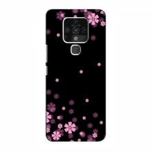 Чехол для TECNO Camon 16 Pro - с принтом (Дизайнерские) (AlphaPrint) Розовое цветение - купить на Floy.com.ua