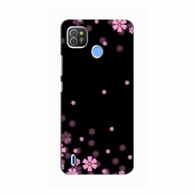 Чехол для TECNO Pop 4 LTE - с принтом (Дизайнерские) (AlphaPrint) Розовое цветение - купить на Floy.com.ua
