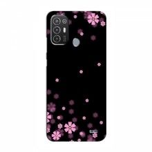 Чехол для TECNO Pop 6 Pro (BE8) - с принтом (Дизайнерские) (AlphaPrint) Розовое цветение - купить на Floy.com.ua
