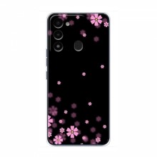 Чехол для TECNO Spark GO (2022) - с принтом (Дизайнерские) (AlphaPrint) Розовое цветение - купить на Floy.com.ua