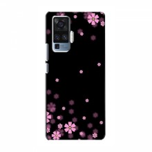 Чехол для ViVO X50 Pro - с принтом (Дизайнерские) (AlphaPrint) Розовое цветение - купить на Floy.com.ua
