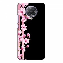 Чехол для Xiaomi Poco F2 Pro - с принтом (Дизайнерские) (AlphaPrint) Розы на черном - купить на Floy.com.ua