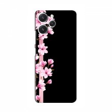 Чехол для Xiaomi POCO М6 Pro (5G) - с принтом (Дизайнерские) (AlphaPrint) Розы на черном - купить на Floy.com.ua