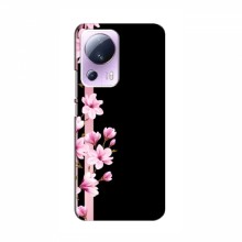 Чехол для Xiaomi 13 Lite - с принтом (Дизайнерские) (AlphaPrint) Розы на черном - купить на Floy.com.ua