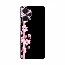 Чехол для Xiaomi POCO F5 - с принтом (Дизайнерские) (AlphaPrint) Розы на черном - купить на Floy.com.ua