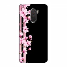 Чехол для Xiaomi Pocophone F1 - с принтом (Дизайнерские) (AlphaPrint) Розы на черном - купить на Floy.com.ua