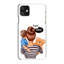 Чехол для iPhone 12 (AlphaPrint) с печатью (ПРОЗРАЧНЫЙ ФОН) Мама и сын - купить на Floy.com.ua