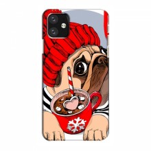 Чехол для iPhone 12 mini (AlphaPrint) с печатью (ПРОЗРАЧНЫЙ ФОН) Грустная собака - купить на Floy.com.ua