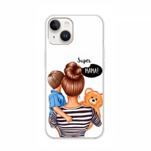 Чехол для iPhone 16 (AlphaPrint) с печатью (ПРОЗРАЧНЫЙ ФОН) Мама и сын - купить на Floy.com.ua