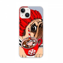 Чехол для iPhone 16 (AlphaPrint) с печатью (ПРОЗРАЧНЫЙ ФОН) Грустная собака - купить на Floy.com.ua