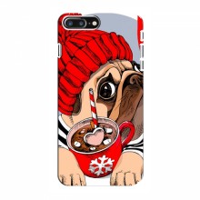 Чехол для iPhone 8 Plus (AlphaPrint) с печатью (ПРОЗРАЧНЫЙ ФОН) Грустная собака - купить на Floy.com.ua