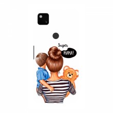 Чехол для Google Pixel 4a (AlphaPrint) с печатью (ПРОЗРАЧНЫЙ ФОН) Мама и сын - купить на Floy.com.ua
