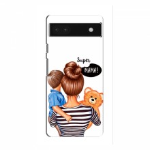 Чехол для Google Pixel 6a (AlphaPrint) с печатью (ПРОЗРАЧНЫЙ ФОН) Мама и сын - купить на Floy.com.ua