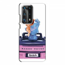 Чехол для Huawei P40 (AlphaPrint) с печатью (ПРОЗРАЧНЫЙ ФОН) Девушка на машине - купить на Floy.com.ua