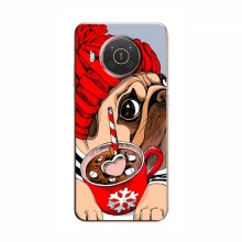 Чехол для Nokia X20 (AlphaPrint) с печатью (ПРОЗРАЧНЫЙ ФОН) Грустная собака - купить на Floy.com.ua