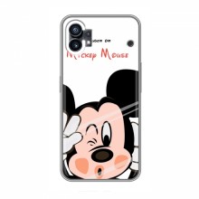 Чехол для Nothing Phone 1 (AlphaPrint) с печатью (ПРОЗРАЧНЫЙ ФОН) Mickey Mouse - купить на Floy.com.ua