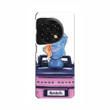 Чехол для OnePlus 12 (AlphaPrint) с печатью (ПРОЗРАЧНЫЙ ФОН) Девушка на машине - купить на Floy.com.ua