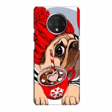 Чехол для OnePlus 7T (AlphaPrint) с печатью (ПРОЗРАЧНЫЙ ФОН) Грустная собака - купить на Floy.com.ua