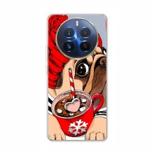 Чехол для RealMe 12 Pro (AlphaPrint) с печатью (ПРОЗРАЧНЫЙ ФОН) Грустная собака - купить на Floy.com.ua