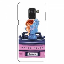 Чехол для Samsung A8, A8 2018, A530F (AlphaPrint) с печатью (ПРОЗРАЧНЫЙ ФОН) Девушка на машине - купить на Floy.com.ua