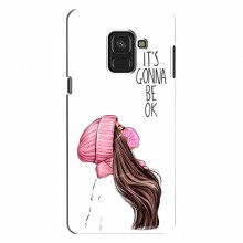 Чехол для Samsung A8, A8 2018, A530F (AlphaPrint) с печатью (ПРОЗРАЧНЫЙ ФОН) Девушка в маске - купить на Floy.com.ua