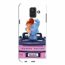 Чехол для Samsung A6 2018, A600F (AlphaPrint) с печатью (ПРОЗРАЧНЫЙ ФОН) Девушка на машине - купить на Floy.com.ua
